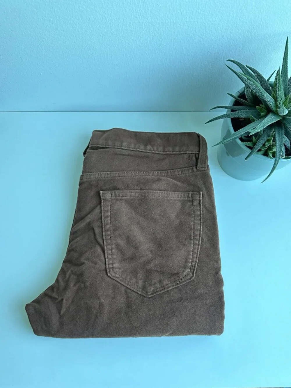 Banana Republic - Skinny Cozy Brushed Traveler Pant - Rust Brown (32x32)